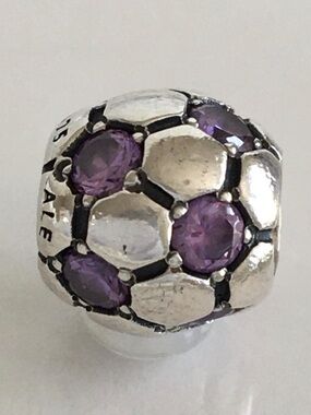 Pandora Soccer Ball Purple Retired Authentic Seller